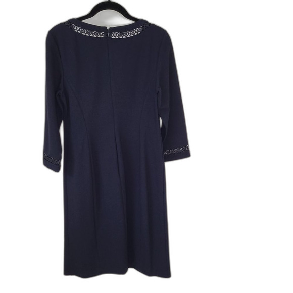Talbots Dark Blue Long Sleeve Dress - Size 6 - Picture 3 of 6